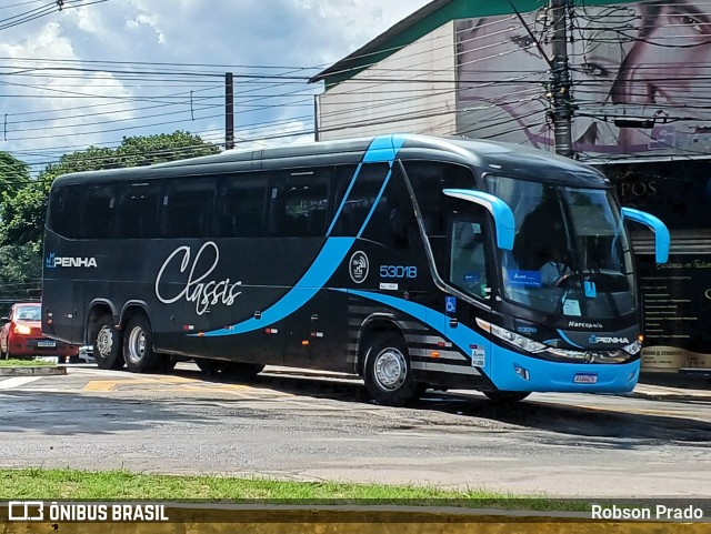 Empresa de Ônibus Nossa Senhora da Penha 53018 na cidade de São José dos Campos, São Paulo, Brasil, por Robson Prado. ID da foto: 11470649.