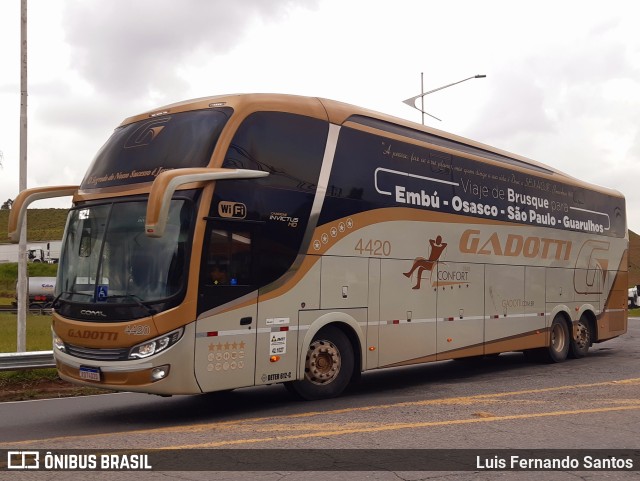 Auto Viação Gadotti 4420 na cidade de Embu das Artes, São Paulo, Brasil, por Luis Fernando Santos. ID da foto: 11470005.