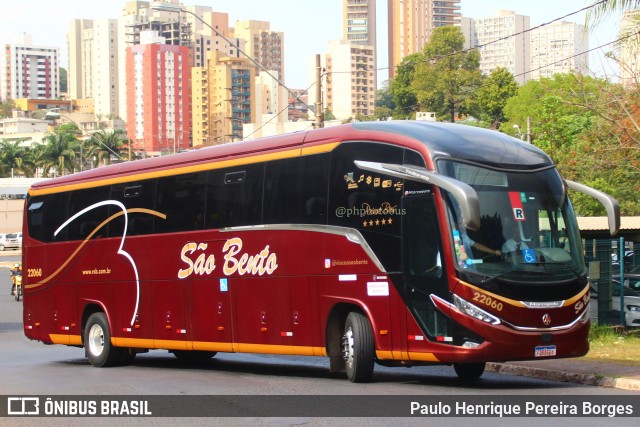 Viação São Bento Ribeirão Preto 22060 na cidade de Ribeirão Preto, São Paulo, Brasil, por Paulo Henrique Pereira Borges. Número da foto: #11470756.