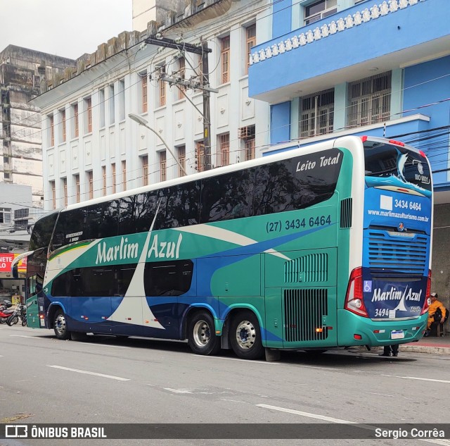 Marlim Azul Turismo 3494 na cidade de Vitória, Espírito Santo, Brasil, por Sergio Corrêa. Número da foto: #11468227.