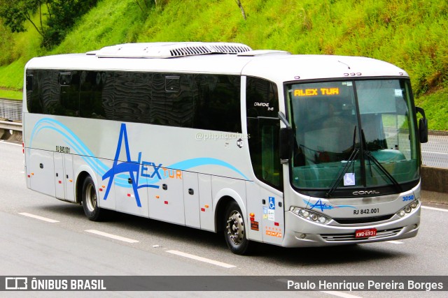 Alextur Transporte e Turismo 3050 na cidade de Piraí, Rio de Janeiro, Brasil, por Paulo Henrique Pereira Borges. Número da foto: #11468879.