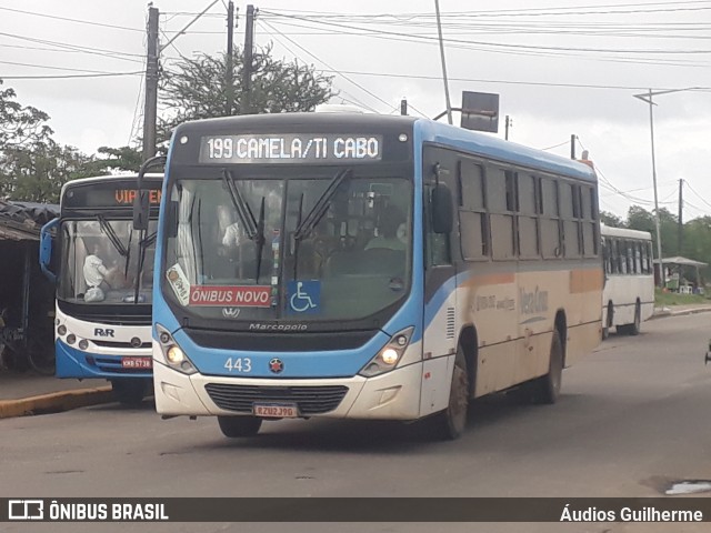 Expresso Vera Cruz 443 na cidade de Cabo de Santo Agostinho, Pernambuco, Brasil, por Áudios Guilherme. ID da foto: 11470133.