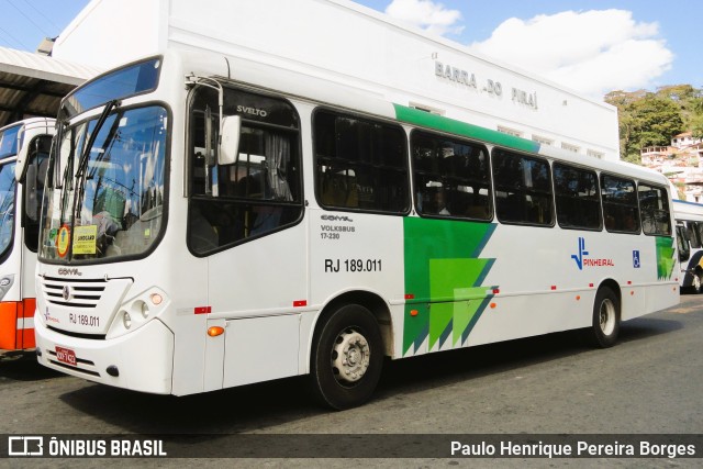 Viação Pinheiral RJ 189.011 na cidade de Barra do Piraí, Rio de Janeiro, Brasil, por Paulo Henrique Pereira Borges. ID da foto: 11472097.