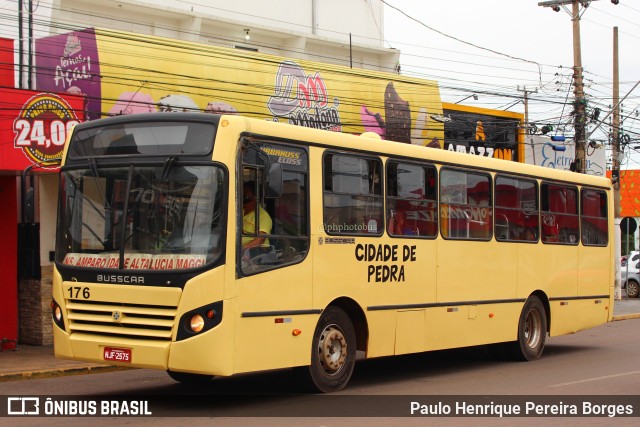 Transporte Coletivo Cidade de Pedra 176 na cidade de Rondonópolis, Mato Grosso, Brasil, por Paulo Henrique Pereira Borges. ID da foto: 11473190.