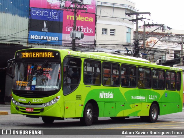 Santo Antônio Transportes Niterói 2.2.077 na cidade de Niterói, Rio de Janeiro, Brasil, por Adam Xavier Rodrigues Lima. Número da foto: #11473125.