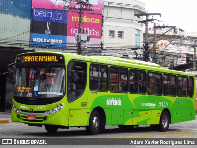 Santo Antônio Transportes Niterói 2.2.077 na cidade de Niterói, Rio de Janeiro, Brasil, por Adam Xavier Rodrigues Lima. ID da foto: 11473125.