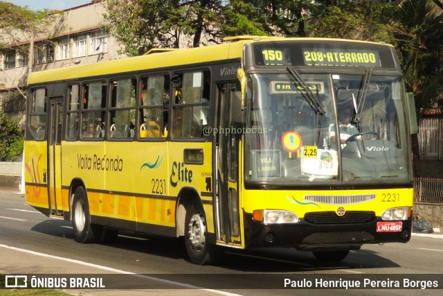 Viação Elite 2231 na cidade de Volta Redonda, Rio de Janeiro, Brasil, por Paulo Henrique Pereira Borges. Número da foto: #11473253.
