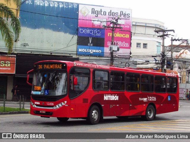 Transportes Peixoto 1.2.026 na cidade de Niterói, Rio de Janeiro, Brasil, por Adam Xavier Rodrigues Lima. Número da foto: #11473212.