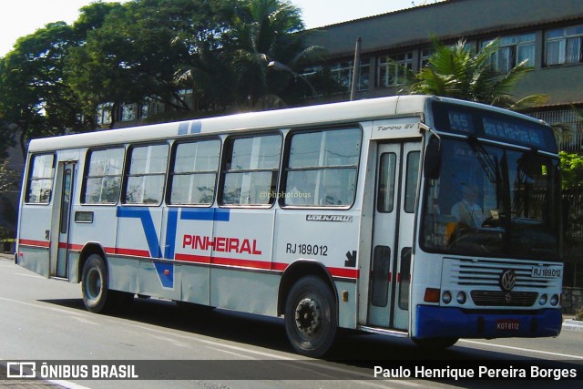 Viação Pinheiral RJ 189.012 na cidade de Volta Redonda, Rio de Janeiro, Brasil, por Paulo Henrique Pereira Borges. ID da foto: 11472111.