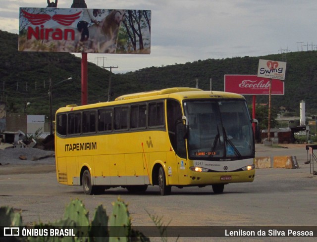 Viação Itapemirim 8547 na cidade de Taquaritinga do Norte, Pernambuco, Brasil, por Lenilson da Silva Pessoa. ID da foto: 11472711.