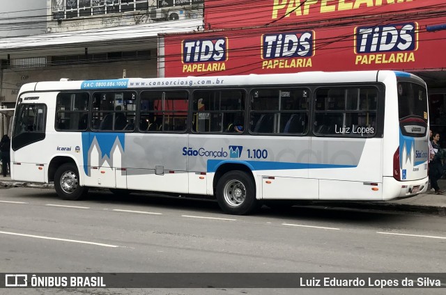 Icaraí Auto Transportes 1.100 na cidade de São Gonçalo, Rio de Janeiro, Brasil, por Luiz Eduardo Lopes da Silva. ID da foto: 11475046.