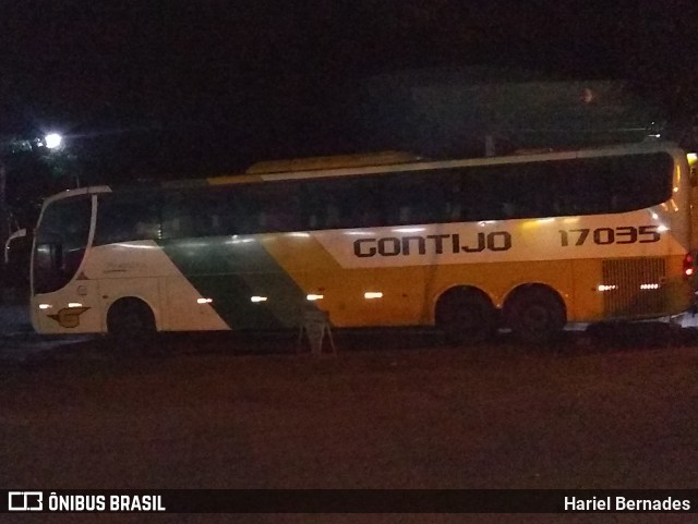 Empresa Gontijo de Transportes 17035 na cidade de Belo Horizonte, Minas Gerais, Brasil, por Hariel Bernades. ID da foto: 11476673.