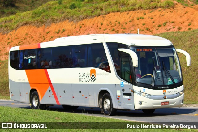 Viação Cidade do Aço RJ 174.189 na cidade de Aparecida, São Paulo, Brasil, por Paulo Henrique Pereira Borges. Número da foto: #11479114.