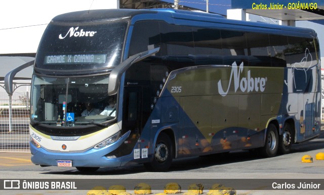 Nobre Transporte Turismo 2305 na cidade de Goiânia, Goiás, Brasil, por Carlos Júnior. ID da foto: 11478267.