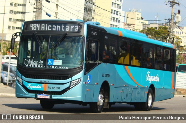 Auto Ônibus Fagundes RJ 101.039 na cidade de Niterói, Rio de Janeiro, Brasil, por Paulo Henrique Pereira Borges. Número da foto: #11478966.