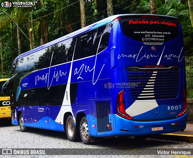 Marlim Azul Turismo 8001 na cidade de Petrópolis, Rio de Janeiro, Brasil, por Victor Henrique. ID da foto: 11479660.