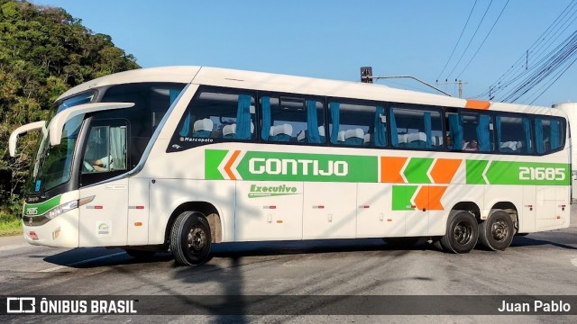 Empresa Gontijo de Transportes 21685 na cidade de Juiz de Fora, Minas Gerais, Brasil, por Juan Pablo. ID da foto: 11479128.