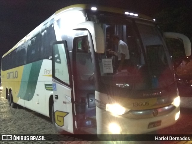 Empresa Gontijo de Transportes 18605 na cidade de João Monlevade, Minas Gerais, Brasil, por Hariel Bernades. ID da foto: 11476795.