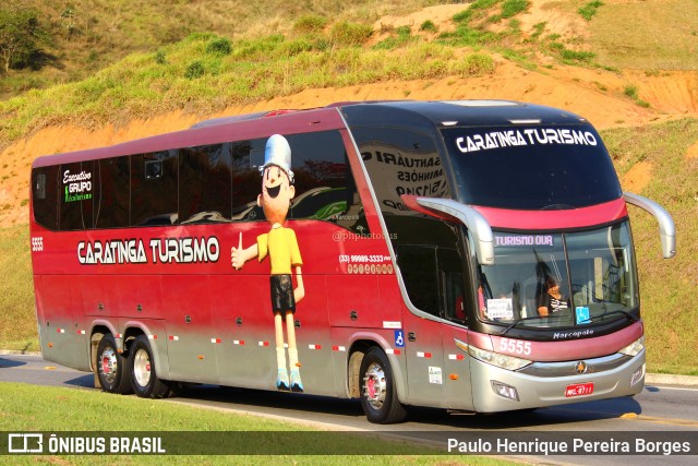 Caratinga Turismo 5555 na cidade de Aparecida, São Paulo, Brasil, por Paulo Henrique Pereira Borges. Número da foto: #11479104.