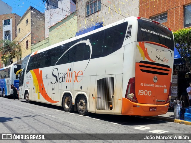 Starline Turismo 1900 na cidade de Aparecida, São Paulo, Brasil, por João Marcos William. ID da foto: 11477682.