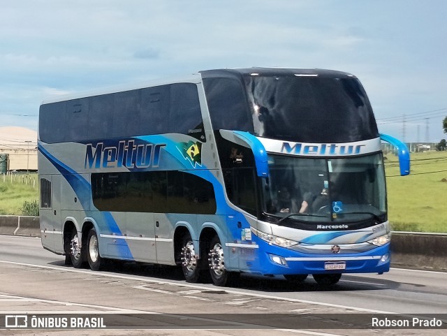 Meltur - Meleiro Turismo 6000 na cidade de São José dos Campos, São Paulo, Brasil, por Robson Prado. ID da foto: 11478737.