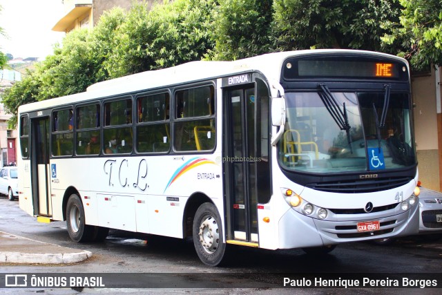 TCL - Transporte Coletivo Leo 41 na cidade de Cataguases, Minas Gerais, Brasil, por Paulo Henrique Pereira Borges. Número da foto: #11482247.