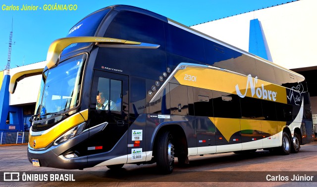 Nobre Turismo 2301 na cidade de Goiânia, Goiás, Brasil, por Carlos Júnior. Número da foto: #11482832.