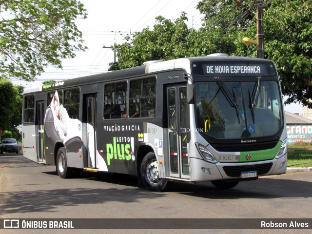 Viação Garcia 81087 na cidade de Paranavaí, Paraná, Brasil, por Robson Alves. Número da foto: #11483122.