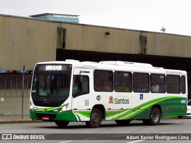 Viação Piracicabana Santos 4805 na cidade de Santos, São Paulo, Brasil, por Adam Xavier Rodrigues Lima. ID da foto: 11481610.