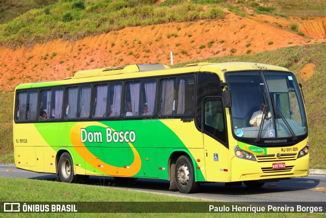 Dom Bosco Turismo e Transportes RJ 551.029 na cidade de Aparecida, São Paulo, Brasil, por Paulo Henrique Pereira Borges. Número da foto: #11482273.