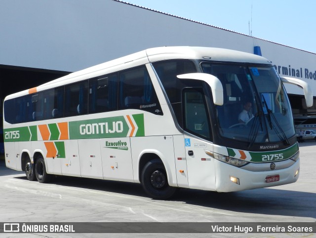 Empresa Gontijo de Transportes 21755 na cidade de Goiânia, Goiás, Brasil, por Victor Hugo  Ferreira Soares. ID da foto: 11483490.