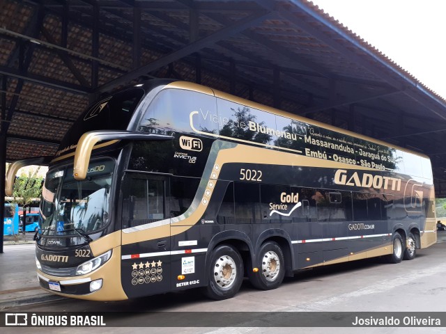 Auto Viação Gadotti 5022 na cidade de Embu das Artes, São Paulo, Brasil, por Josivaldo Oliveira. ID da foto: 11484871.