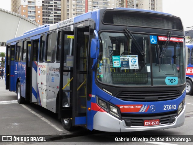 BB Transportes e Turismo 27.643 na cidade de Barueri, São Paulo, Brasil, por Gabriel Oliveira Caldas da Nobrega. Número da foto: #11485423.