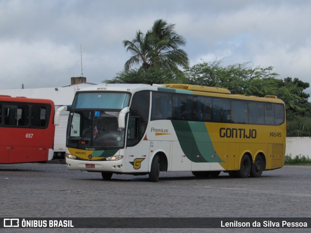 Empresa Gontijo de Transportes 14645 na cidade de Caruaru, Pernambuco, Brasil, por Lenilson da Silva Pessoa. ID da foto: 11484091.