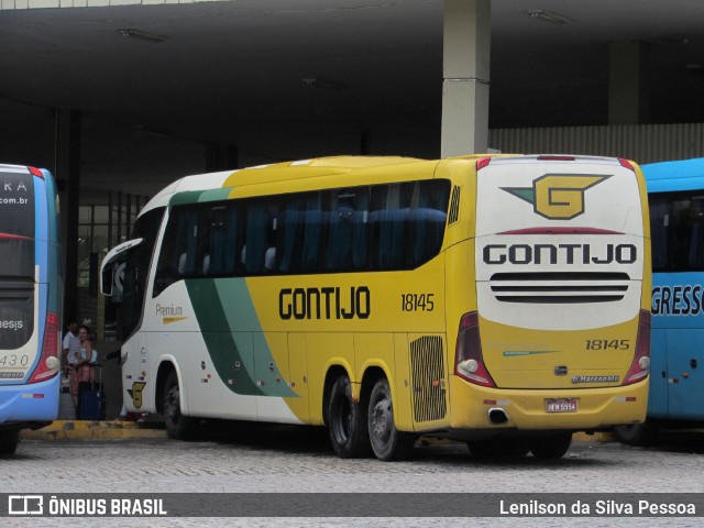 Empresa Gontijo de Transportes 18145 na cidade de Caruaru, Pernambuco, Brasil, por Lenilson da Silva Pessoa. ID da foto: 11487212.