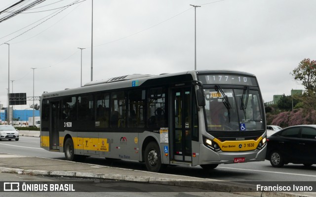Viação Metrópole Paulista - Zona Leste 3 1630 na cidade de São Paulo, São Paulo, Brasil, por Francisco Ivano. Número da foto: #11488418.
