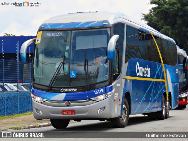 Viação Cometa 13115 na cidade de São Paulo, São Paulo, Brasil, por Guilherme Estevan. ID da foto: 11488374.