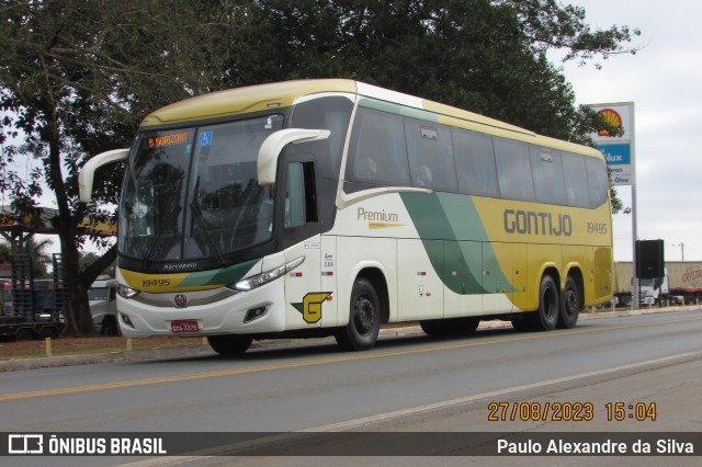 Empresa Gontijo de Transportes 19495 na cidade de Luz, Minas Gerais, Brasil, por Paulo Alexandre da Silva. ID da foto: 11487258.