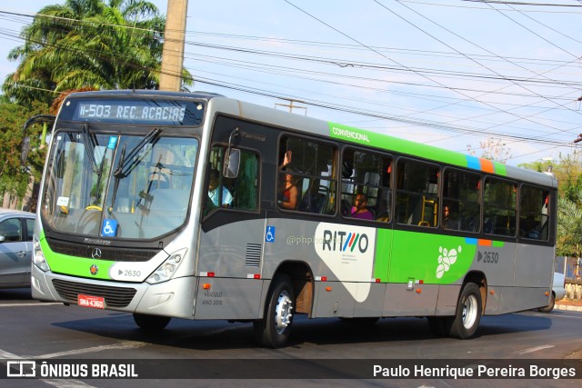 Turb Transporte Urbano 2630 na cidade de Ribeirão Preto, São Paulo, Brasil, por Paulo Henrique Pereira Borges. ID da foto: 11488157.