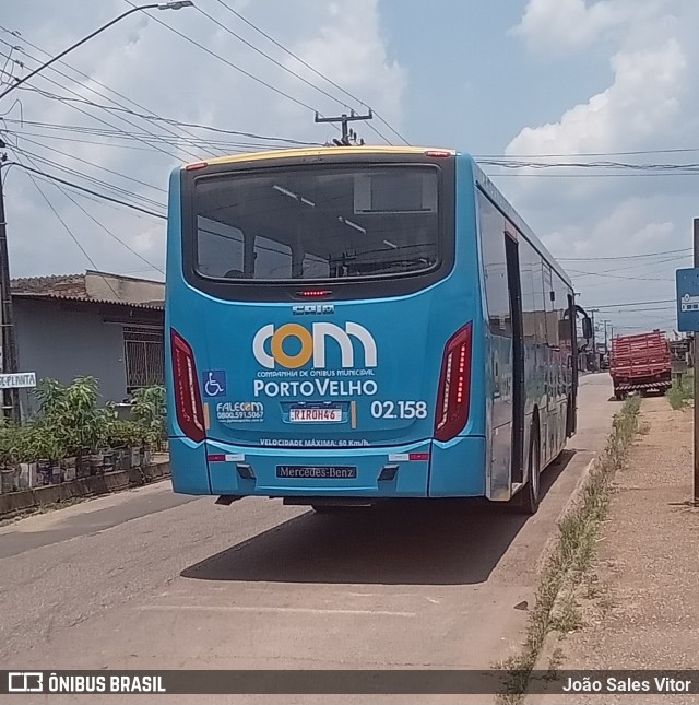 JTP Transportes - COM Porto Velho 02.158 na cidade de Porto Velho, Rondônia, Brasil, por João Sales Vitor. Número da foto: #11486232.