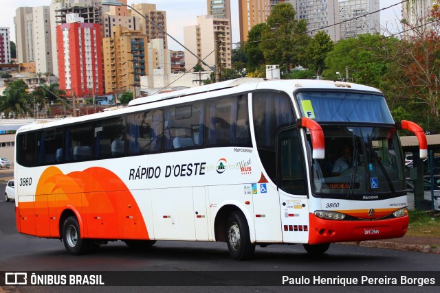 Rápido D´Oeste 3860 na cidade de Ribeirão Preto, São Paulo, Brasil, por Paulo Henrique Pereira Borges. Número da foto: #11488162.