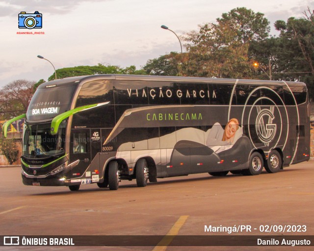 Viação Garcia 80009 na cidade de Maringá, Paraná, Brasil, por Danilo Augusto. ID da foto: 11489374.