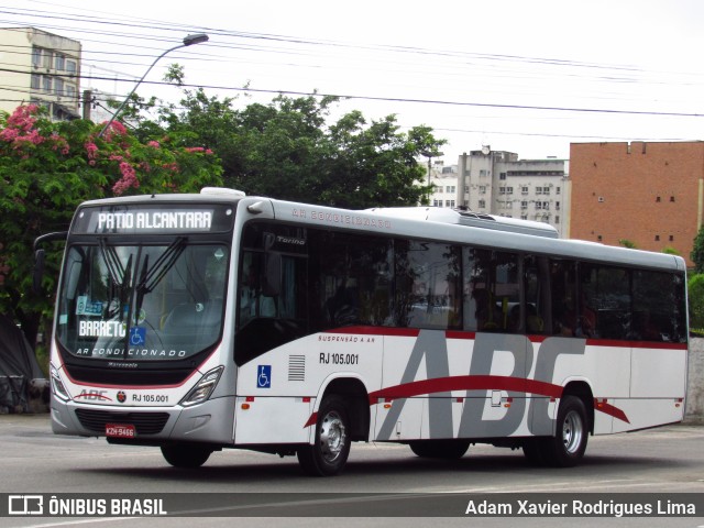 Auto Viação ABC RJ 105.001 na cidade de Niterói, Rio de Janeiro, Brasil, por Adam Xavier Rodrigues Lima. Número da foto: #11491031.