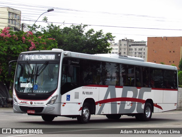 Auto Viação ABC RJ 105.001 na cidade de Niterói, Rio de Janeiro, Brasil, por Adam Xavier Rodrigues Lima. ID da foto: 11491031.