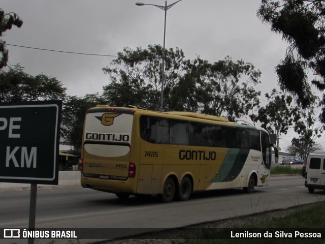 Empresa Gontijo de Transportes 14115 na cidade de Caruaru, Pernambuco, Brasil, por Lenilson da Silva Pessoa. ID da foto: 11491119.