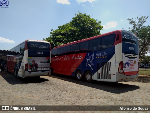 Expresso São Luiz 10080 na cidade de Indiara, Goiás, Brasil, por Afonso de Sousa. Número da foto: #11491052.