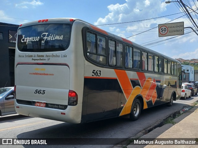 Nossa Senhora de Fátima Auto Ônibus 563 na cidade de Bragança Paulista, São Paulo, Brasil, por Matheus Augusto Balthazar. ID da foto: 11488882.