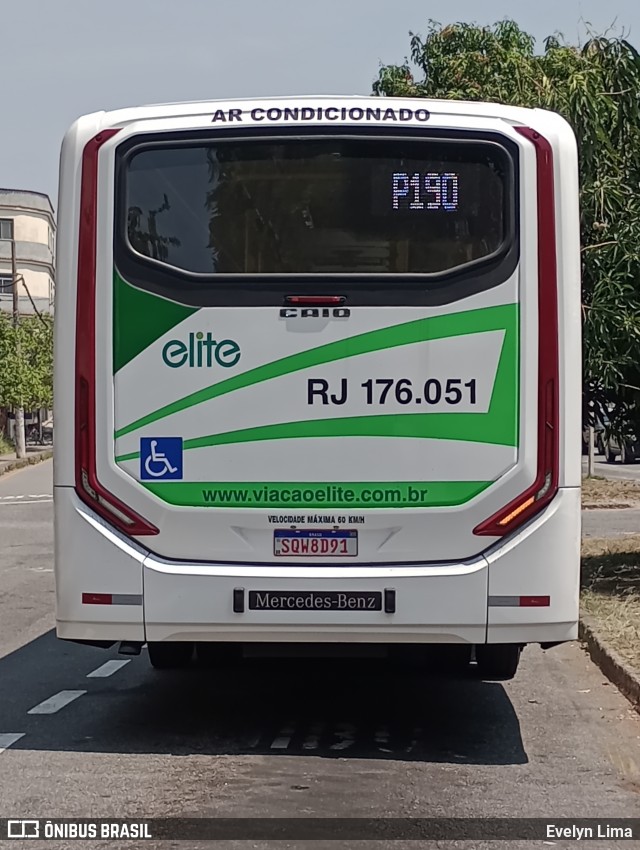 Viação Elite RJ 176.051 na cidade de Volta Redonda, Rio de Janeiro, Brasil, por Evelyn Lima. Número da foto: #11488892.