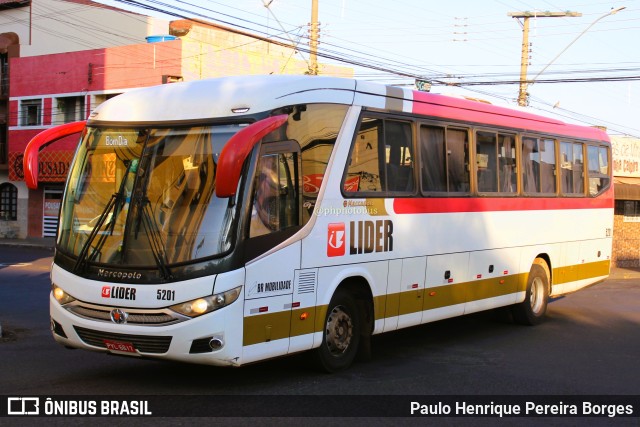 Empresa de Transportes Lider 5201 na cidade de Uberaba, Minas Gerais, Brasil, por Paulo Henrique Pereira Borges. ID da foto: 11490406.