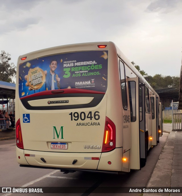 Araucária Transportes Coletivos 19046 na cidade de Araucária, Paraná, Brasil, por Andre Santos de Moraes. Número da foto: #11489234.